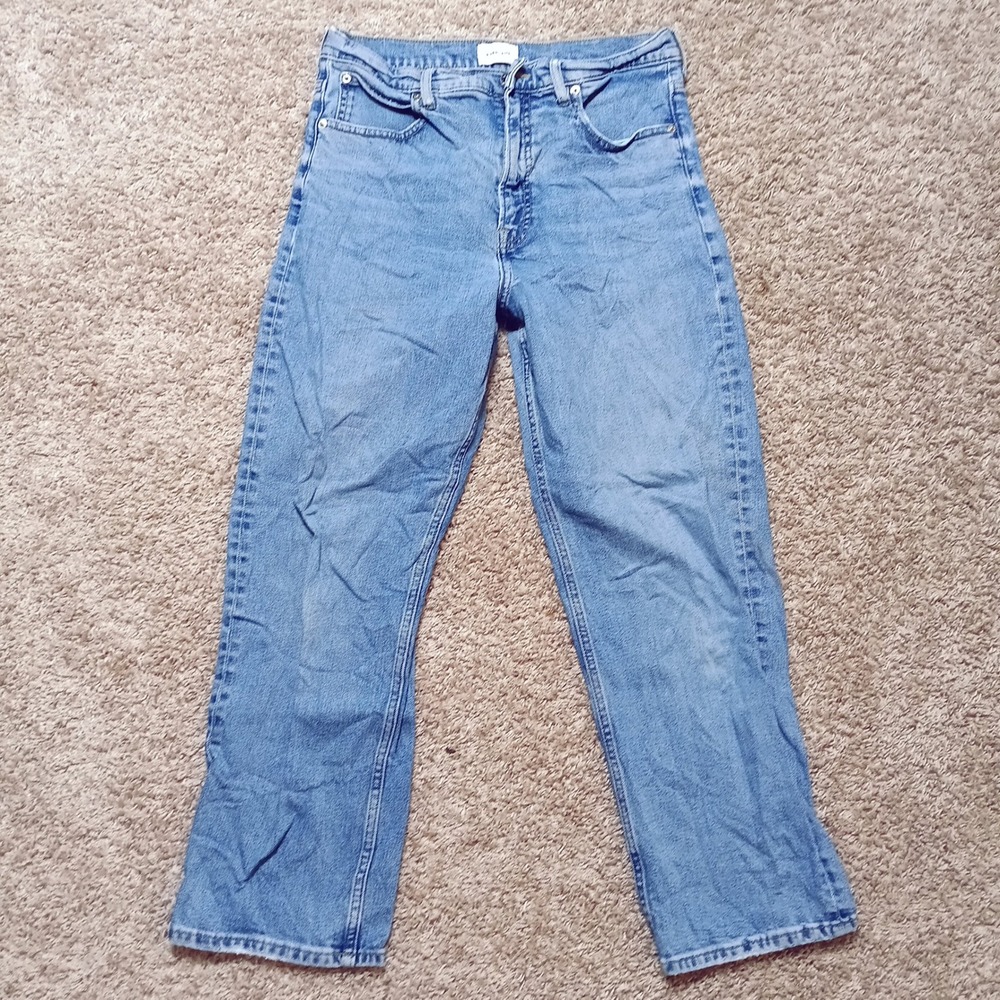 Everlane Straight Leg Jeans Womens 29 Blue Excellent Organic Cotton High Rise